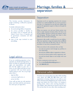 Marriage Separation Brochure
